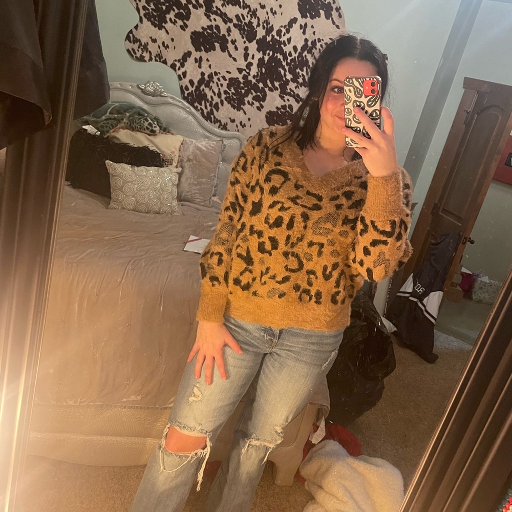 Cheetah Print Sweater